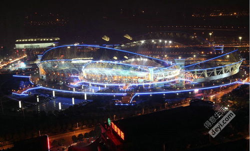 武汉体育馆夜景 摄影自拍